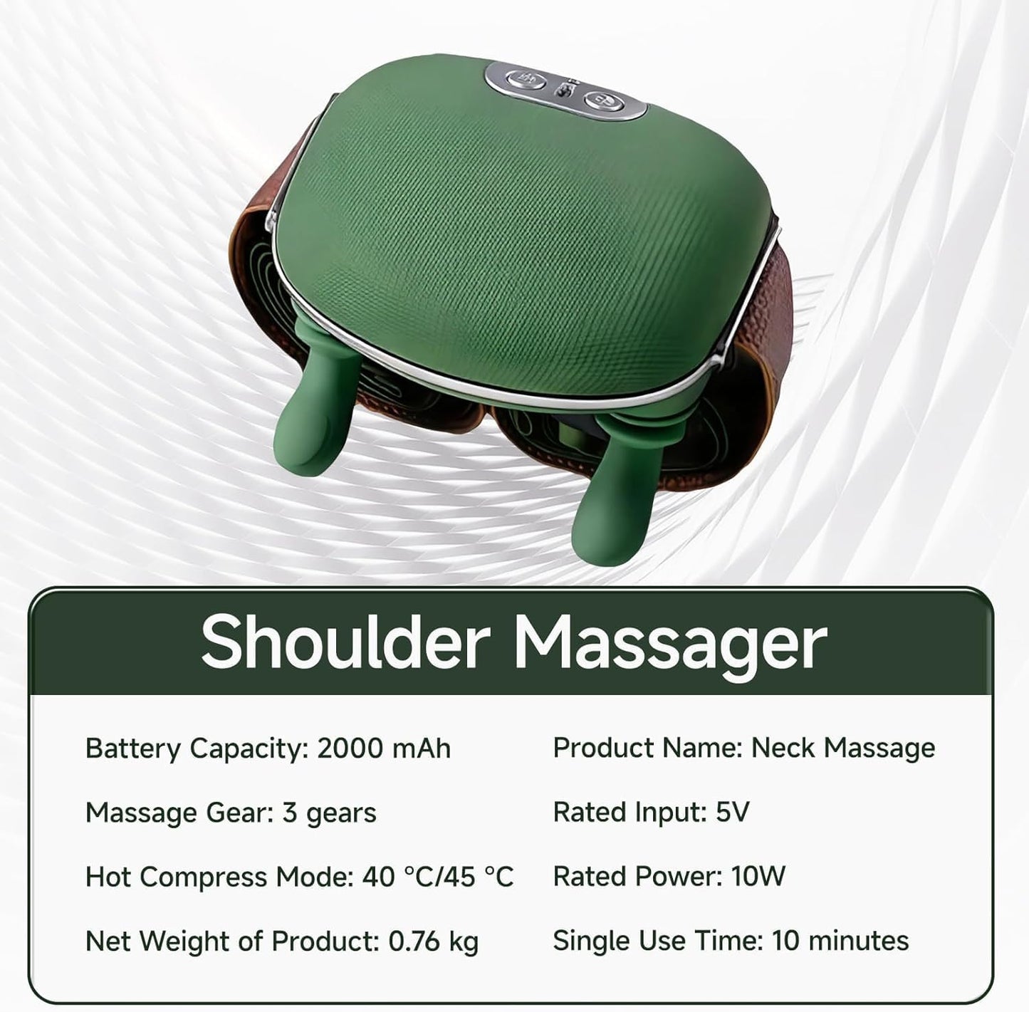 Electric Shoulder & Neck Massager with Heat – Deep Tissue Pain Relief
